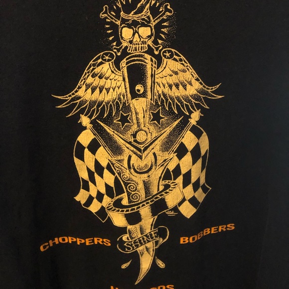 Vintage Jimmy Shine T-Shirt XXL Chopper Hot Rods double sided - Picture 8 of 11